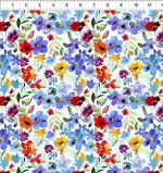 Black Garden and Blue Garden fabric sold by half a yard. - Image 2